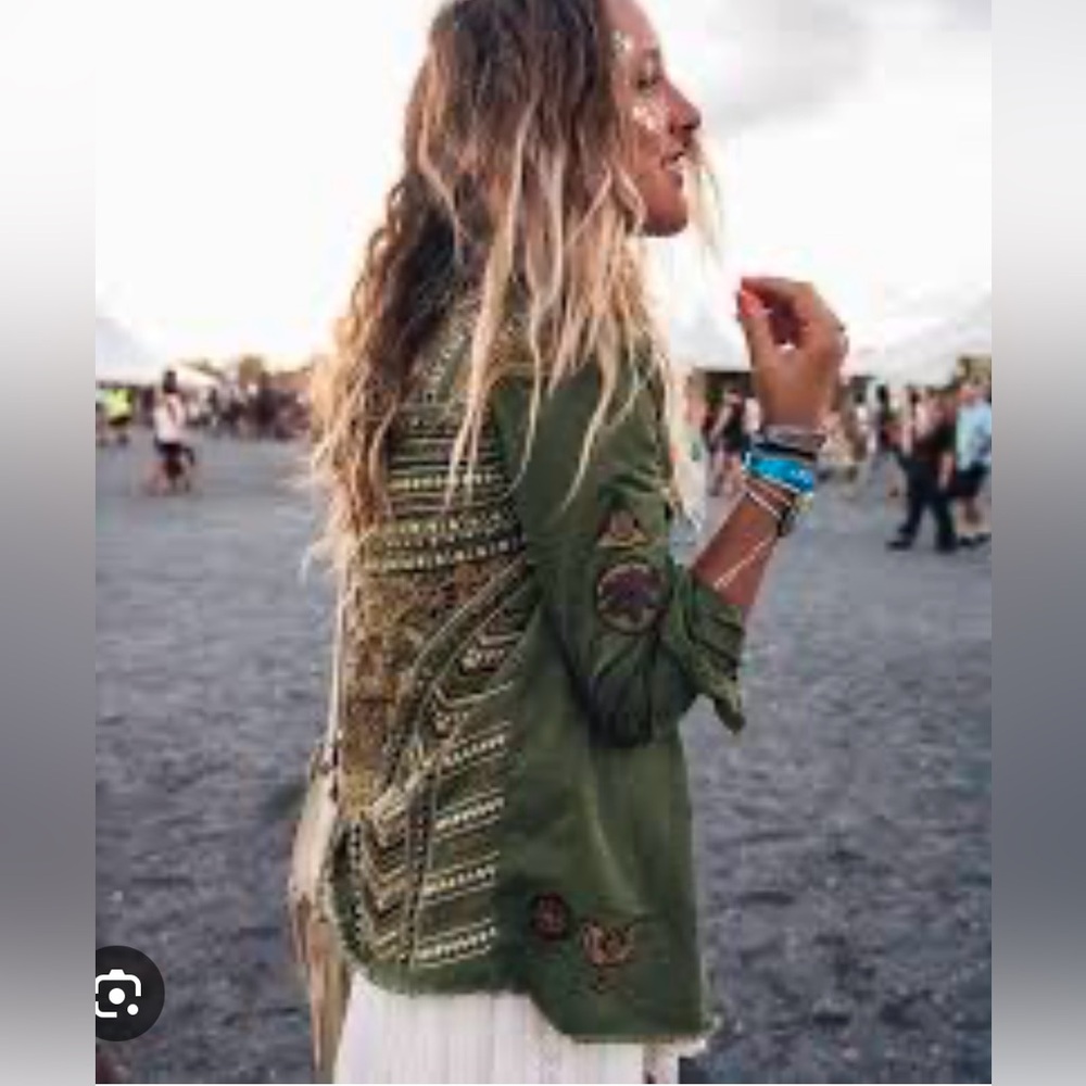 Spell Panther Embellished Army Jacket S